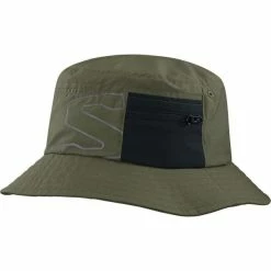 Chapeaux Randonnée SALOMON CLASSIC BUCKET HAT OLIVE NIGHT/BLACK 22 Vert