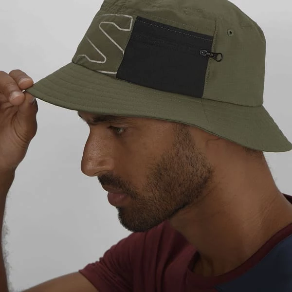 Chapeaux Randonnée SALOMON CLASSIC BUCKET HAT OLIVE NIGHT/BLACK 22 Vert 4 Chapeaux Randonnée SALOMON CLASSIC BUCKET HAT OLIVE NIGHT/BLACK 22 Vert – Image 2