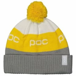 Bonnets Ski POC POMPOM BEANIE ALLOY GREY 23 Gris / Blanc / Jaune