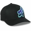 Casquettes FOX TOXSYK FLEXFIT HAT BLACK 23 Noir / Bleu -Bonnets Soldes Boutique 9 118252 29897 001 01