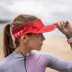 Casquettes COMPRESSPORT VISOR ULTRALIGHT RED 22 Rouge 10 Casquettes COMPRESSPORT VISOR ULTRALIGHT RED 22 Rouge -Bonnets Soldes Boutique 9 73089 visor ultralight red cu00005b 300 04