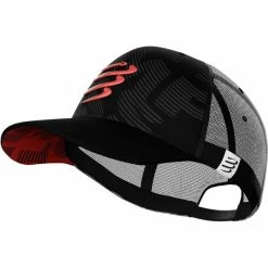 Casquettes COMPRESSPORT TRUCKER CAP BLACK 22 Noir / Rouge