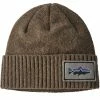 Bonnets Ski PATAGONIA BRODEO BEANIE FITZ ROY TROUT PATCH ASH TAN 23 Marron -Bonnets Soldes Boutique 9 77687 29206 fpat 01
