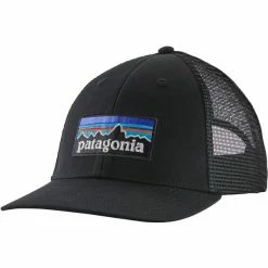 Casquettes PATAGONIA P-6 LOGO LOPRO TRUCKER HAT BLACK 23 Noir