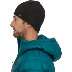 Bonnets Ski PATAGONIA BEANIE HAT BLACK 22 Noir -Bonnets Soldes Boutique 9 92611 beanie hat black 28860 blk 04