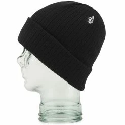 Bonnets Ski VOLCOM CORD BEANIE BLACK 22 Noir -Bonnets Soldes Boutique 9 95836 cord beanie black j5852205 blk 02